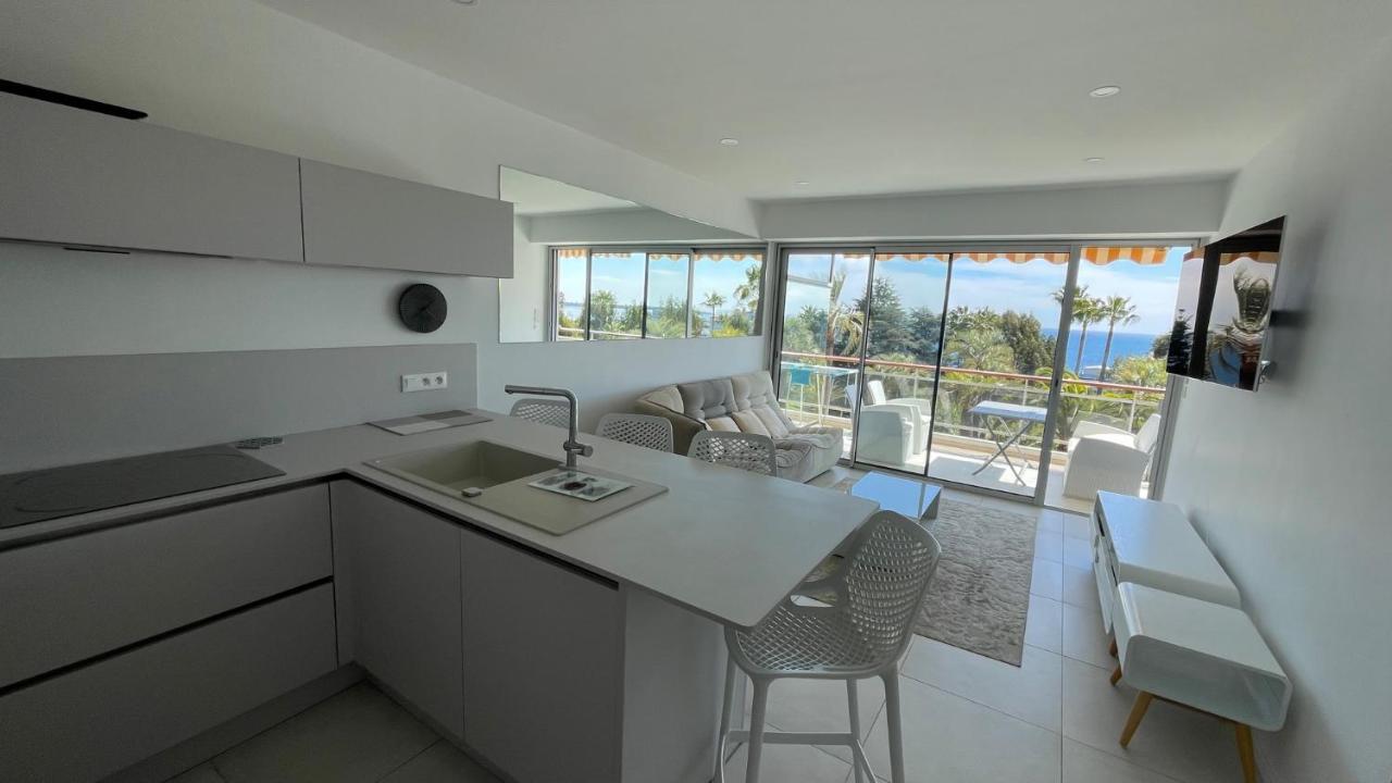 Appartement 2 Chambres Vue Mer Panoramique, Proche Croisette Cannes Vallauris Esterno foto
